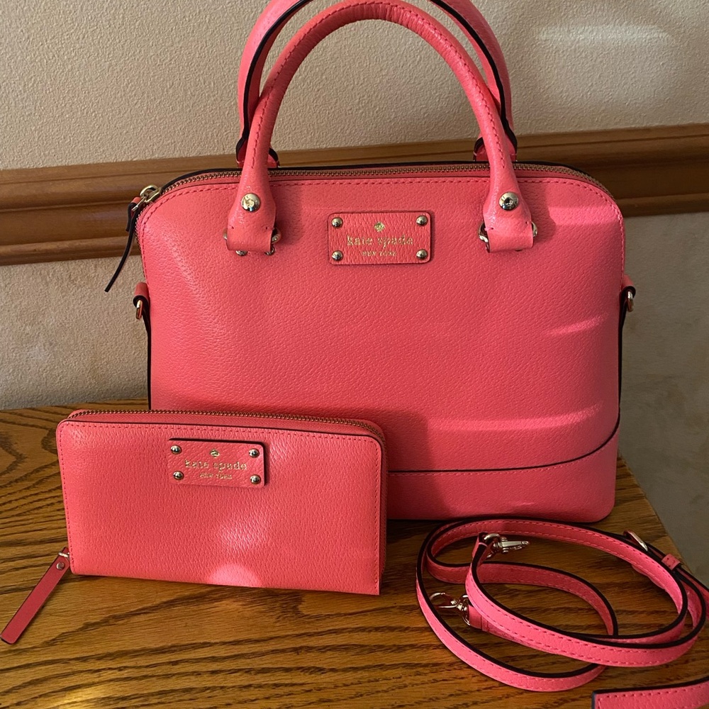 Kate Spade Handbag and Matching Wallet Rachelle Peony NWT
